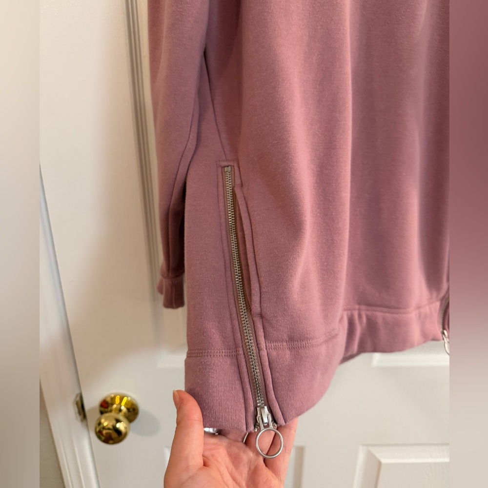 Athleta ‘Cozy Karma’ Side Zip Funnel Neck Plush Interior Sweatshirt - Women’s S - Picture 6 of 7
